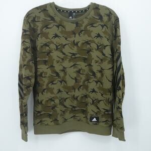 Adidas Sweater Mens‎ Large Green Camouflage Primegreen Crewneck Pullover Jumper